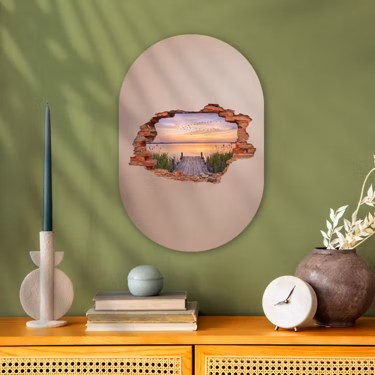 Forexbild Oval - Mauer – Landschaft – Illusion — 3