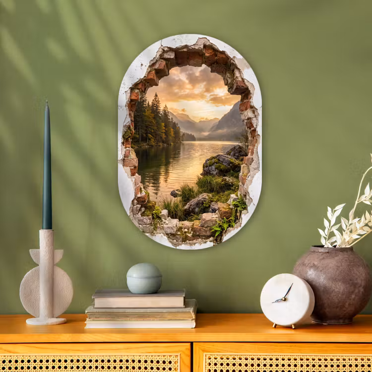 Forexbild Oval - Mauer – Landschaft – Natur — 3