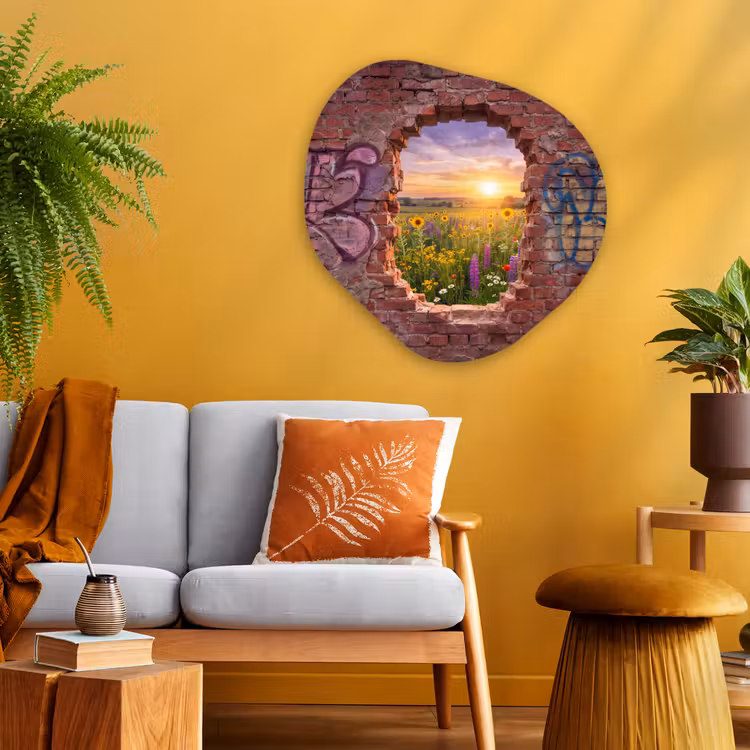 Glasbild Organische Form - Blumen – Feld – Natur — 3