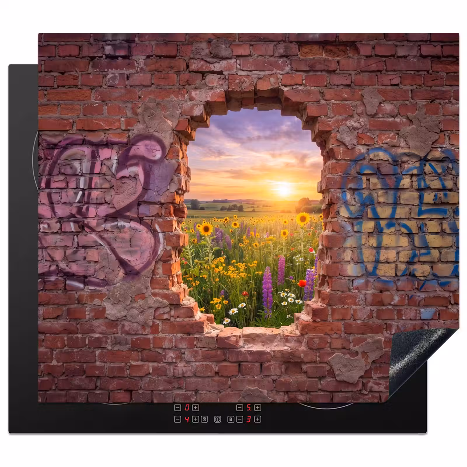 Herdabdeckplatte - Blumen – Feld – Natur — 1