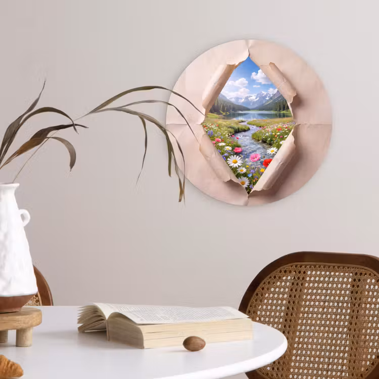 Forexbild Rund - Blumen – Fluss – Landschaft — 4