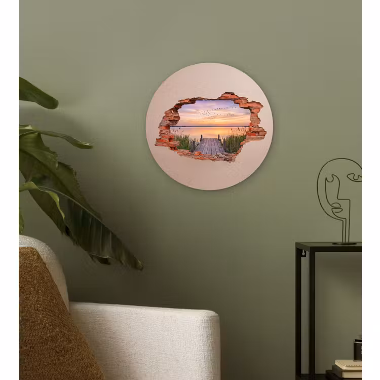Forexbild Rund - Mauer – Landschaft – Illusion — 3