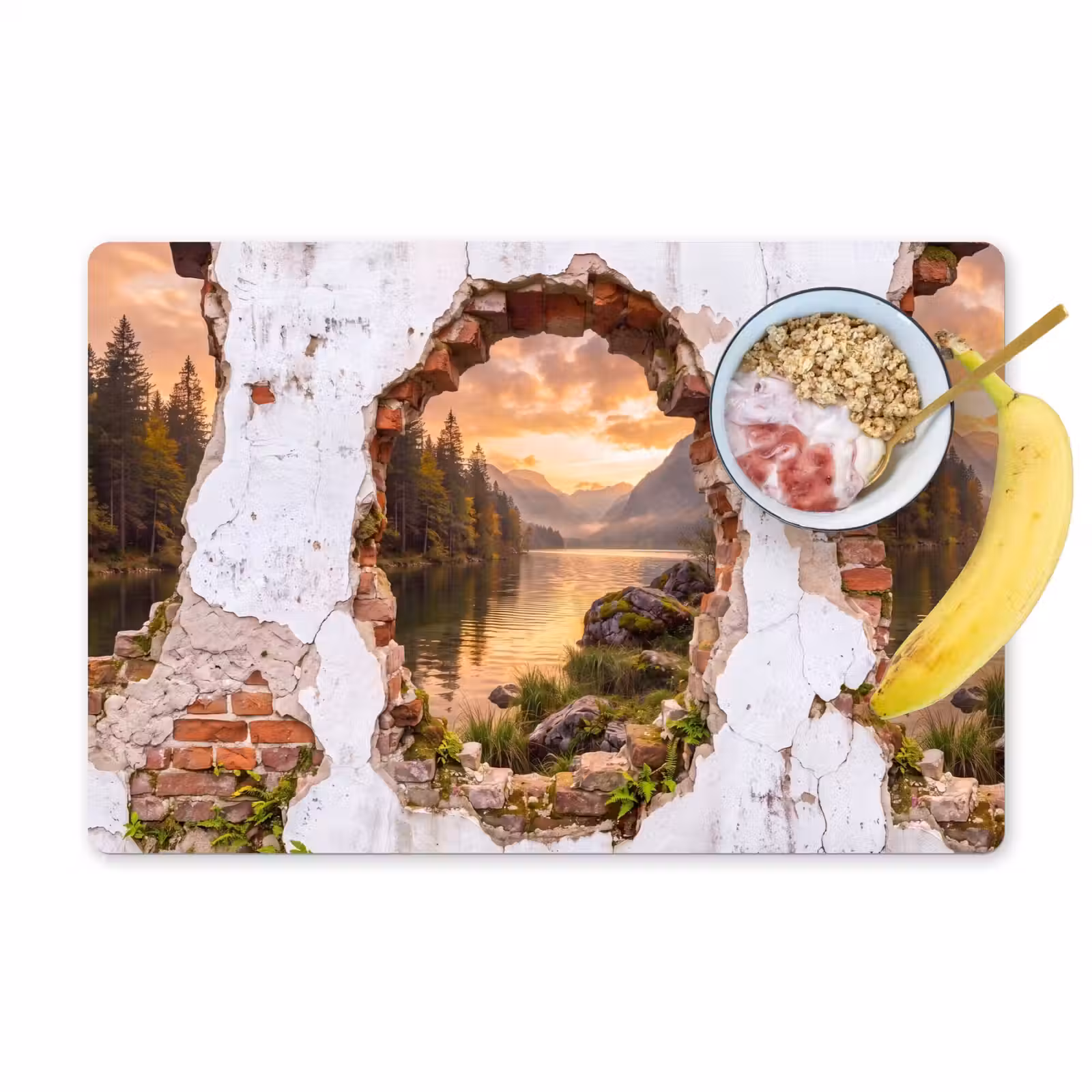 Tischset - 6 Stück - Mauer – Landschaft – Natur — 1