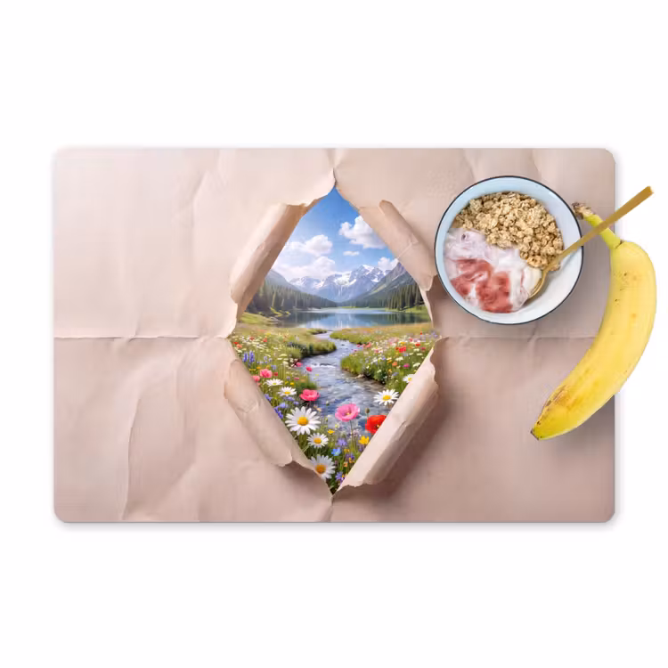 Tischset - 6 Stück - Blumen – Fluss – Landschaft — 1