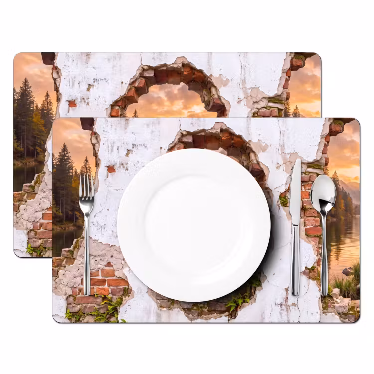 Tischset - 6 Stück - Mauer – Landschaft – Natur — 2