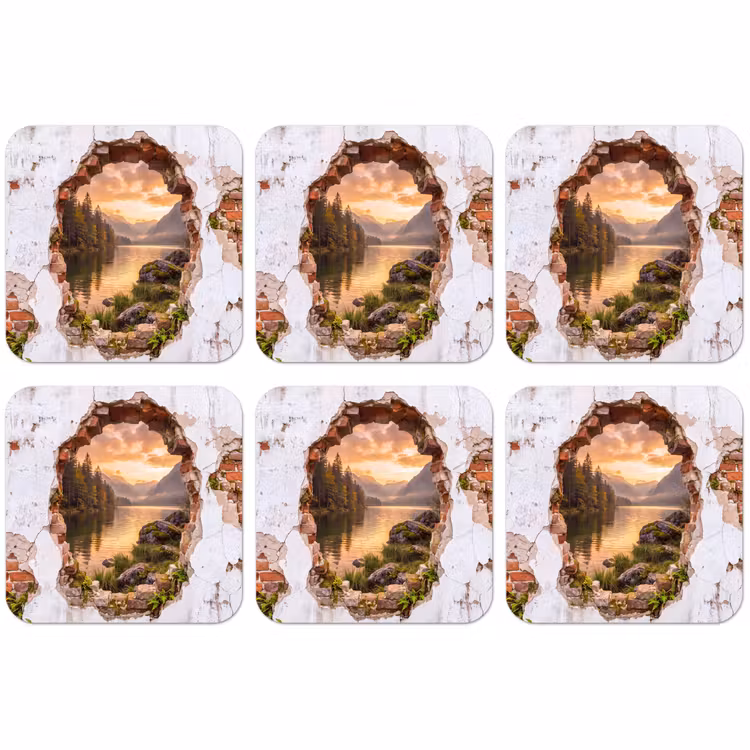 Untersetzer - Mauer – Landschaft – Natur — 1