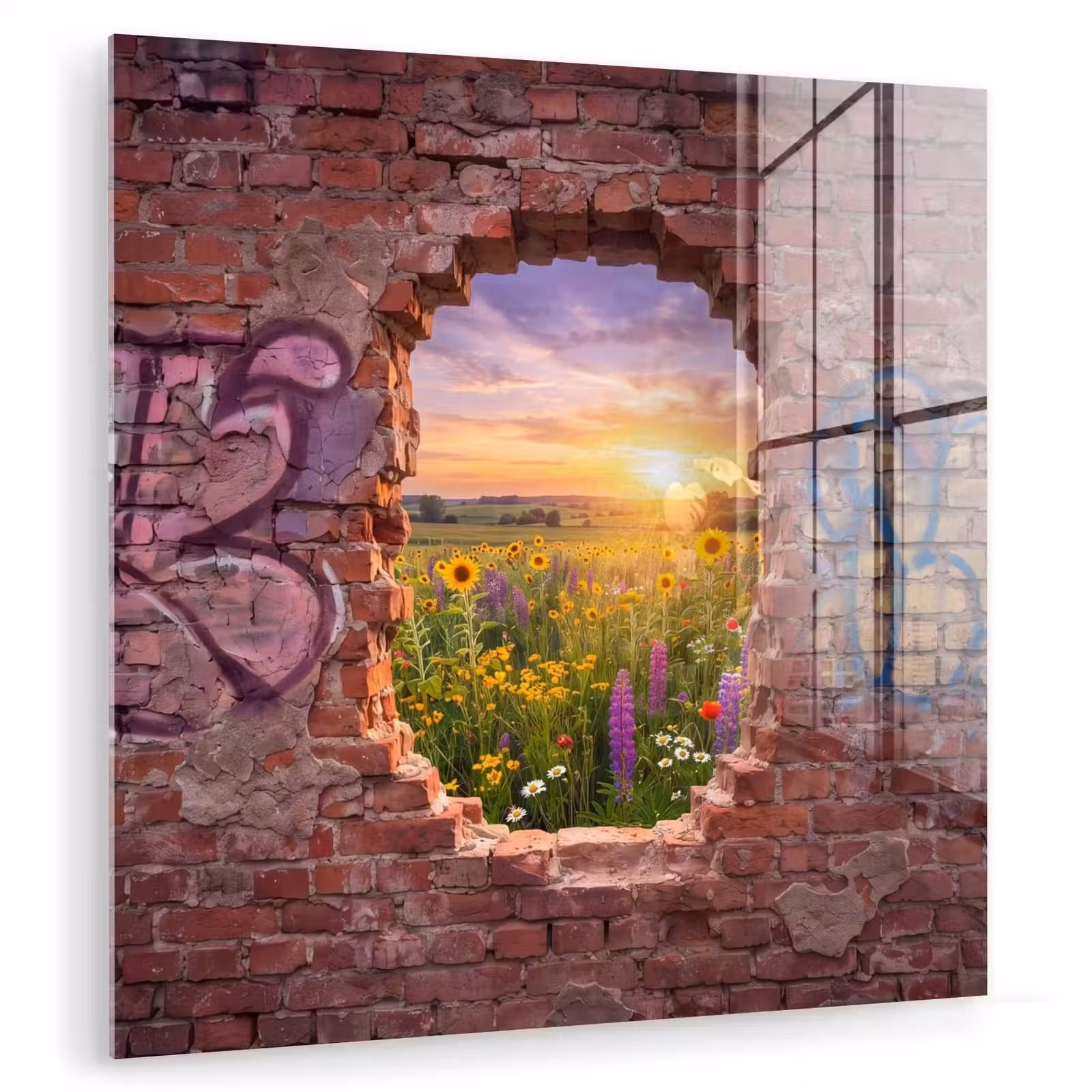 Glasbild - Blumen – Feld – Natur — 1