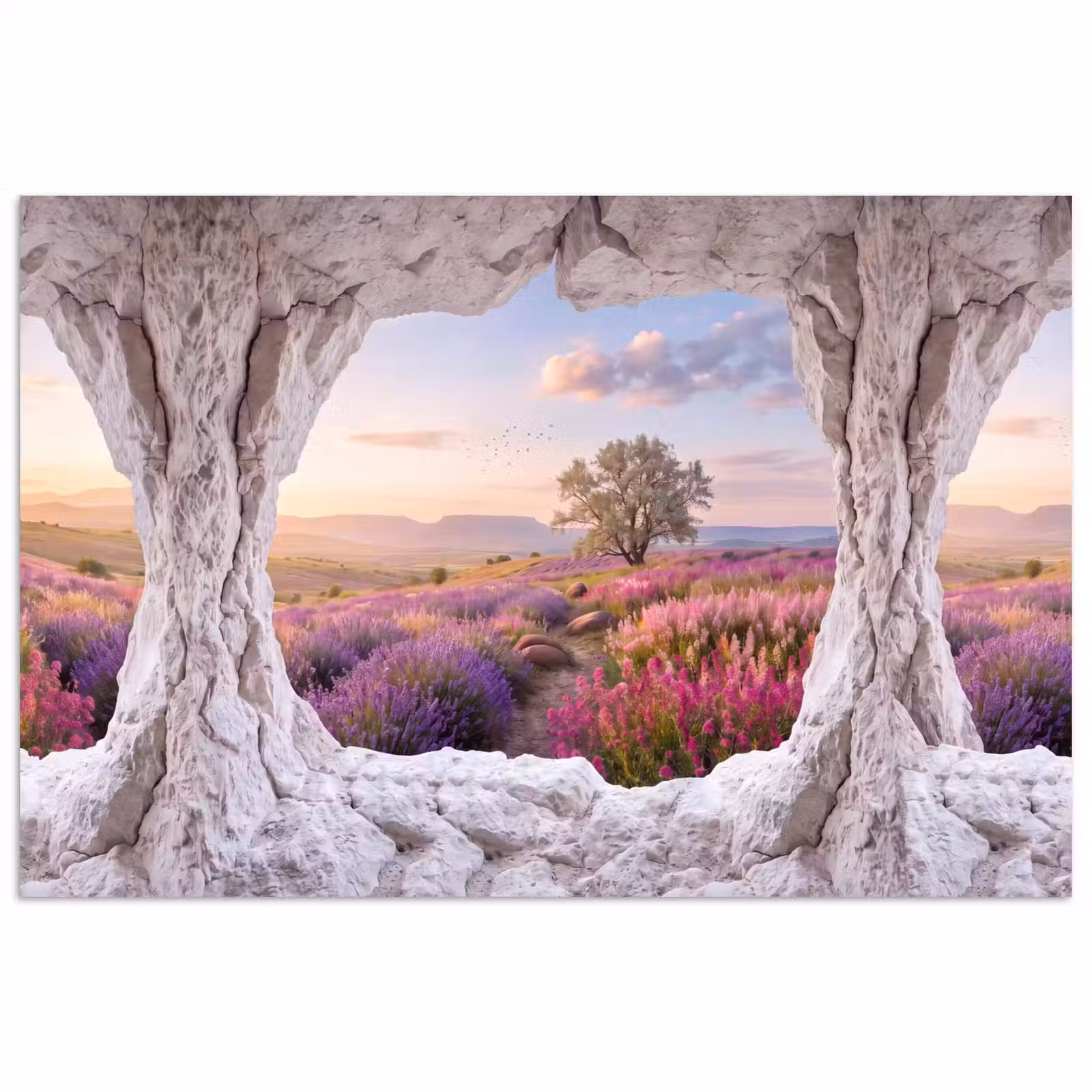 Poster - Blumen – Weg – Natur — 1