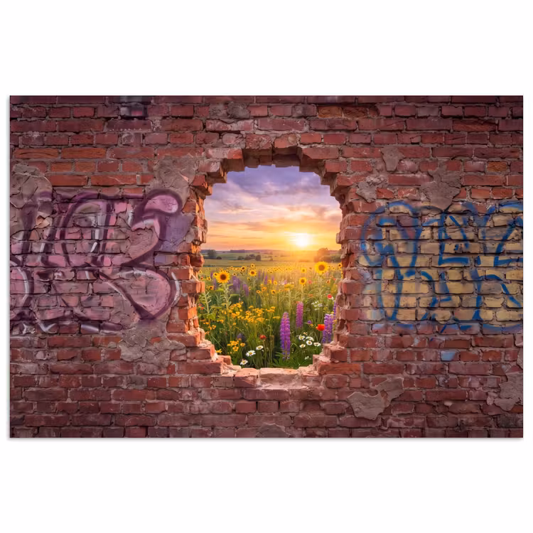 Poster - Blumen – Feld – Natur — 1