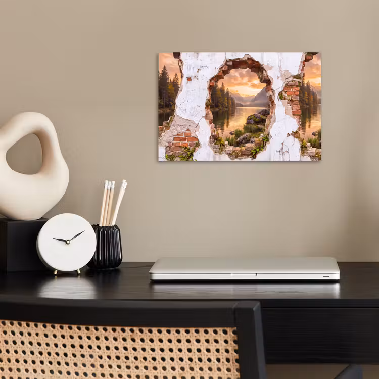 Poster - Mauer – Landschaft – Natur — 2