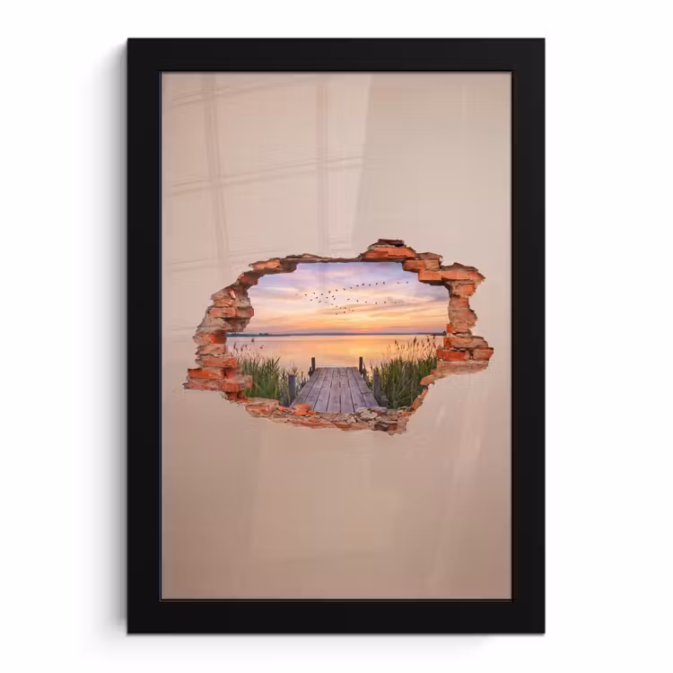 Bilder mit Rahmen - Mauer – Landschaft – Illusion — 1