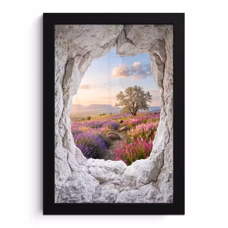 Bilder mit Rahmen - Blumen – Weg – Natur — 1