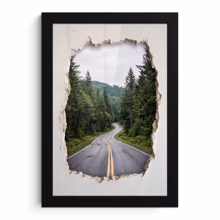 Bilder mit Rahmen - Straße – Wald – Natur — 1
