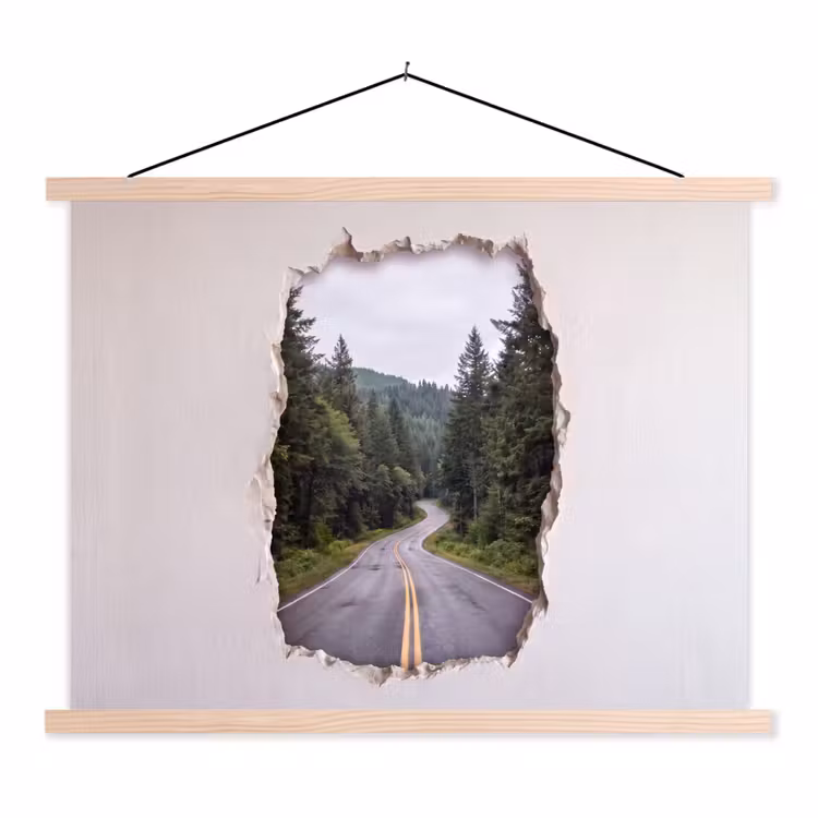 Stoffbild - Straße – Wald – Natur — 1