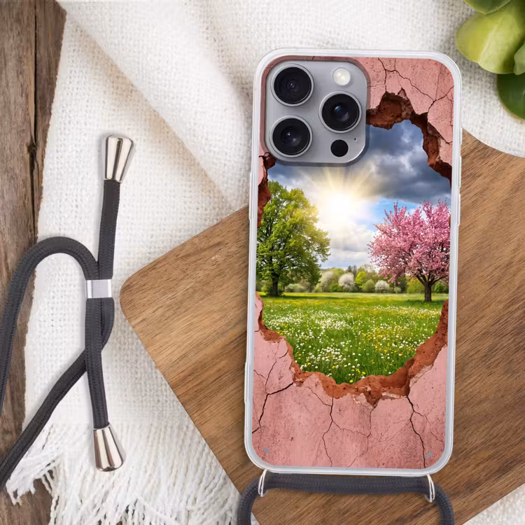 Handyhülle mit Band - Natur – Frühling – Sonne — 3