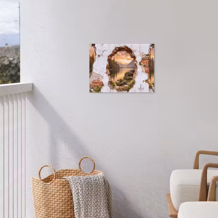 Gartenposter - Mauer – Landschaft – Natur — 5