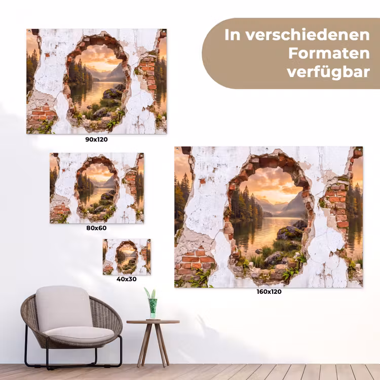 Gartenposter - Mauer – Landschaft – Natur — 6