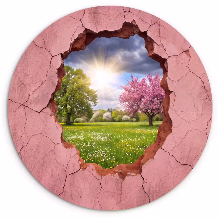 Glasbild Rund - Natur – Frühling – Sonne — 1