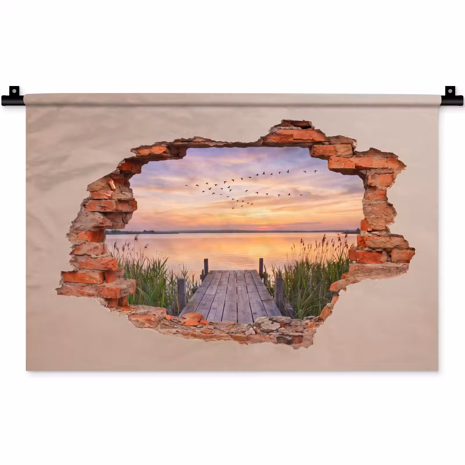 Wandteppich - Mauer – Landschaft – Illusion — 1