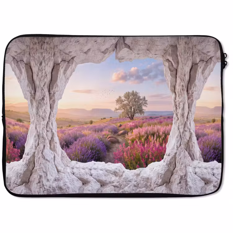 Laptop hülle - Blumen – Weg – Natur — 1