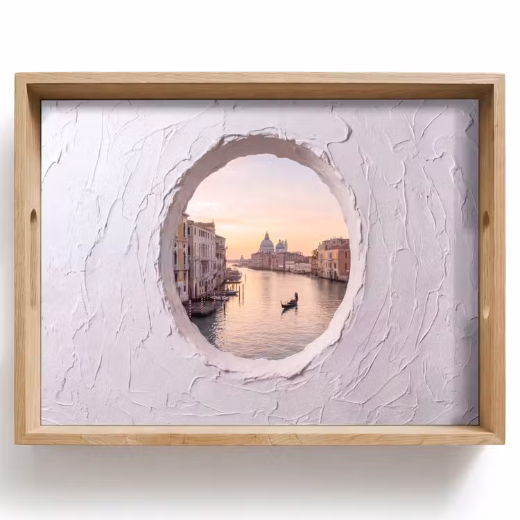 Tablett - Gondel – Kanal – Venedig — 1