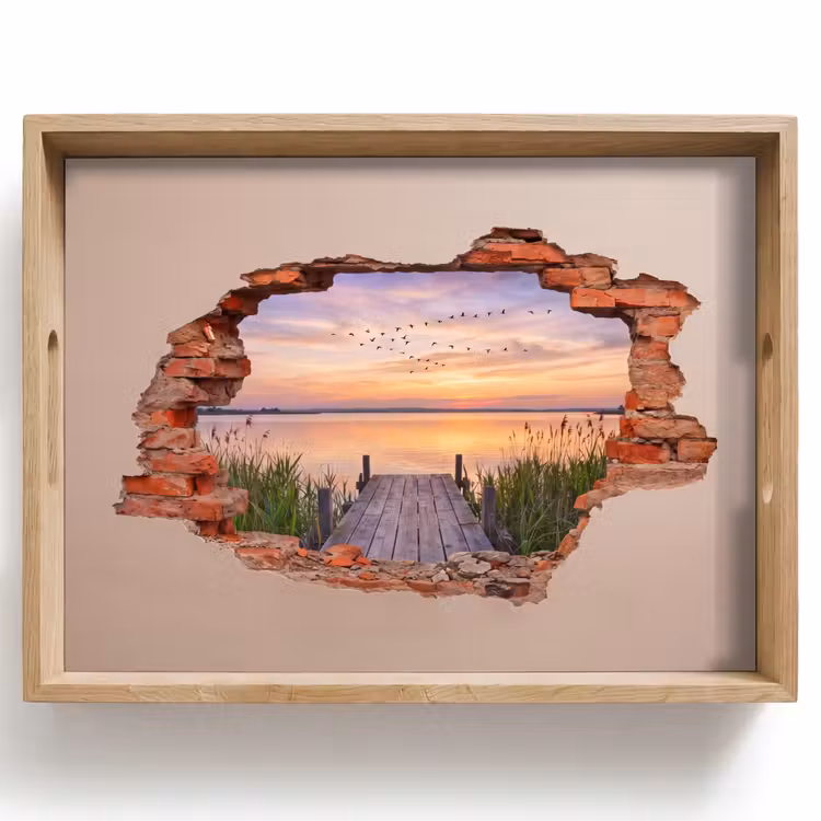 Tablett - Mauer – Landschaft – Illusion — 1