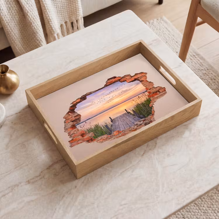 Tablett - Mauer – Landschaft – Illusion — 2