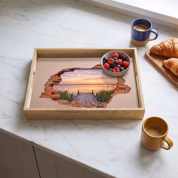 Tablett - Mauer – Landschaft – Illusion — 4
