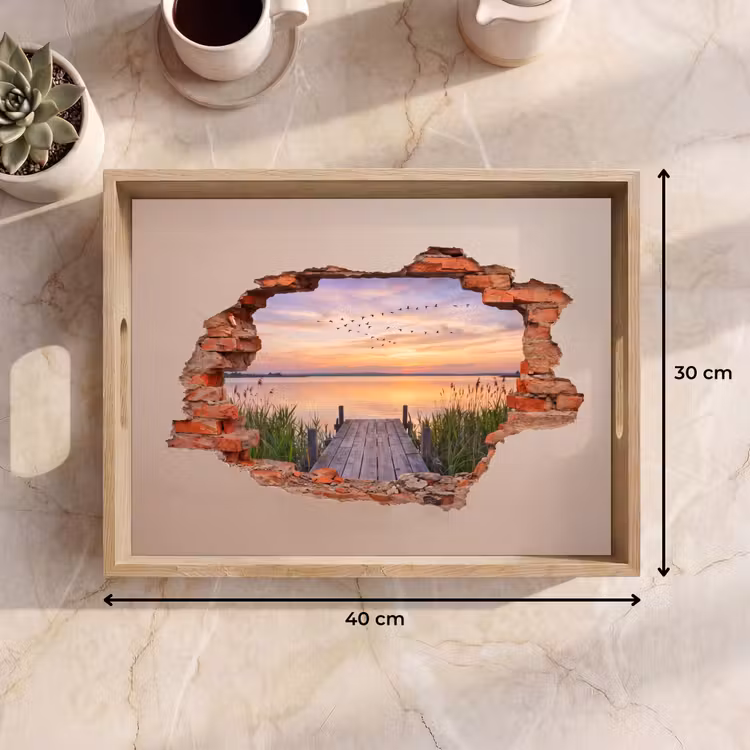 Tablett - Mauer – Landschaft – Illusion — 9