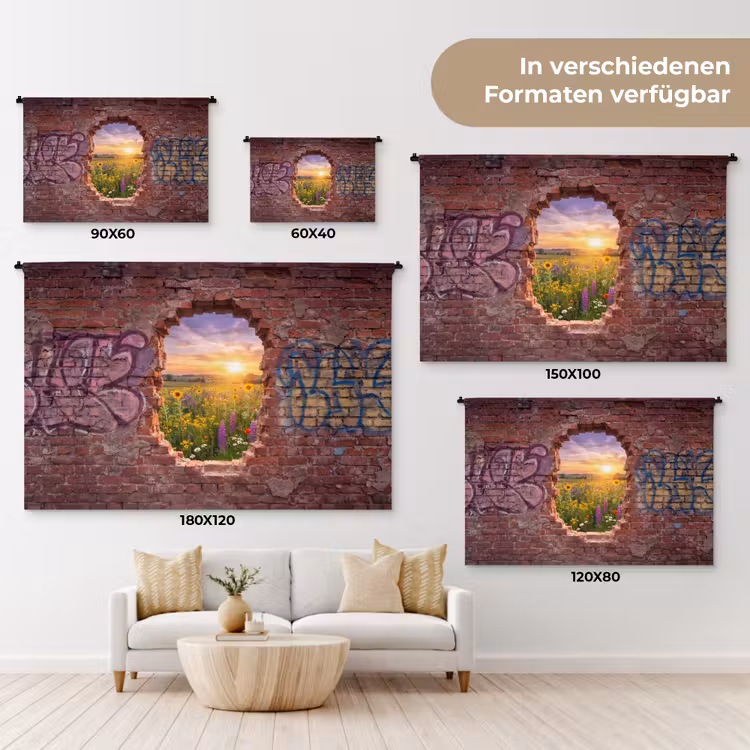 Wandteppich - Blumen – Feld – Natur — 8