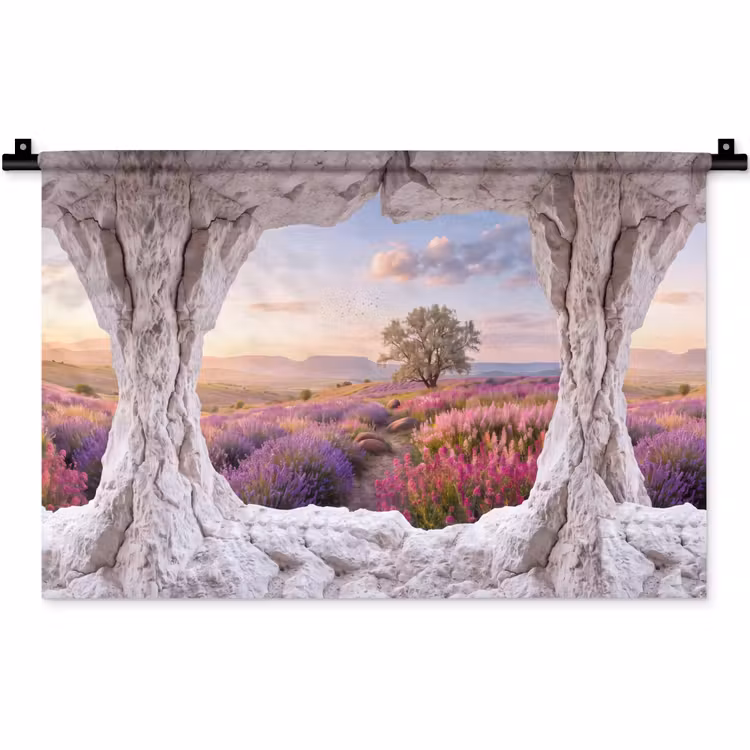 Wandteppich - Blumen – Weg – Natur — 1