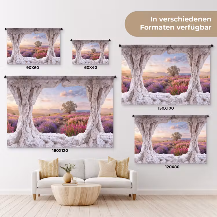 Wandteppich - Blumen – Weg – Natur — 8