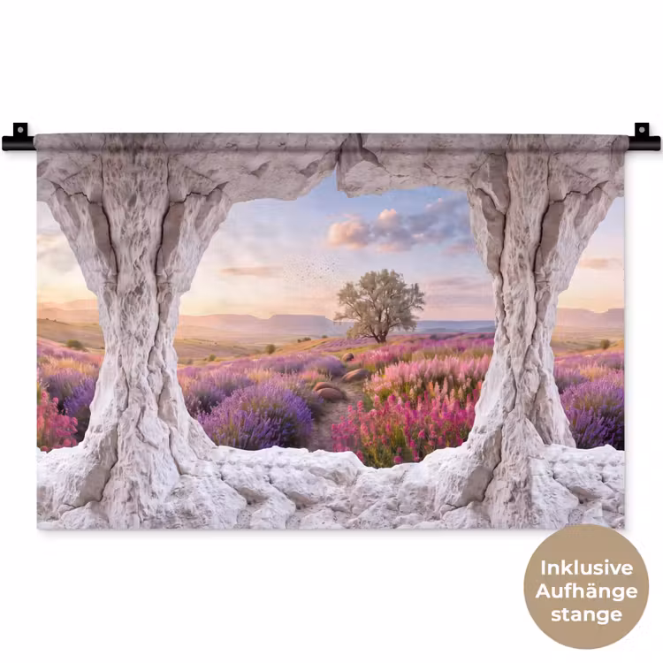 Wandteppich - Blumen – Weg – Natur — 9