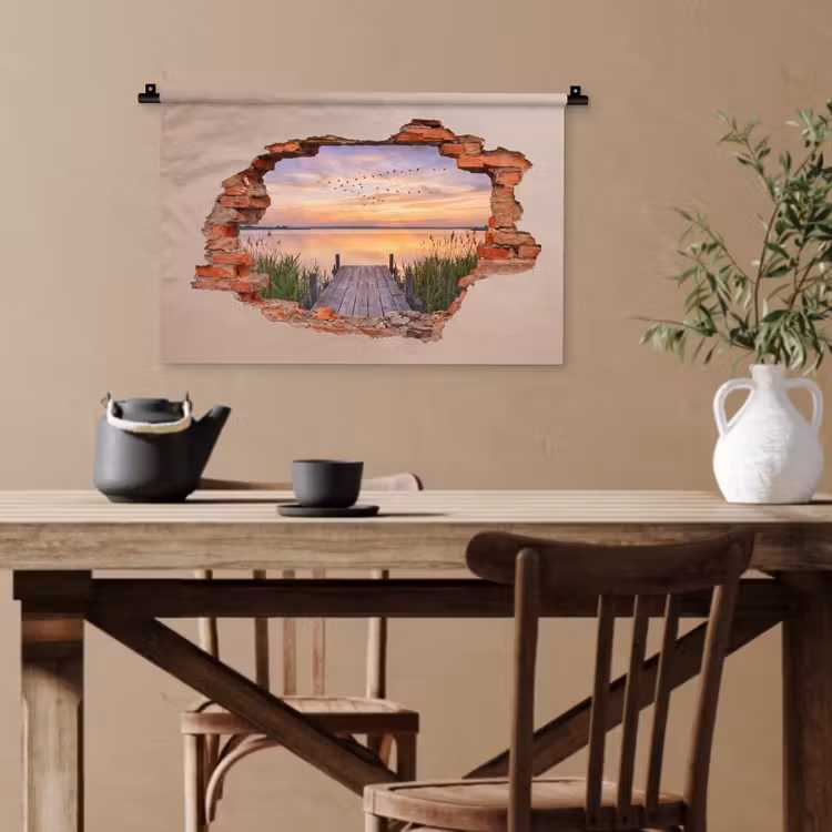 Wandteppich - Mauer – Landschaft – Illusion — 3