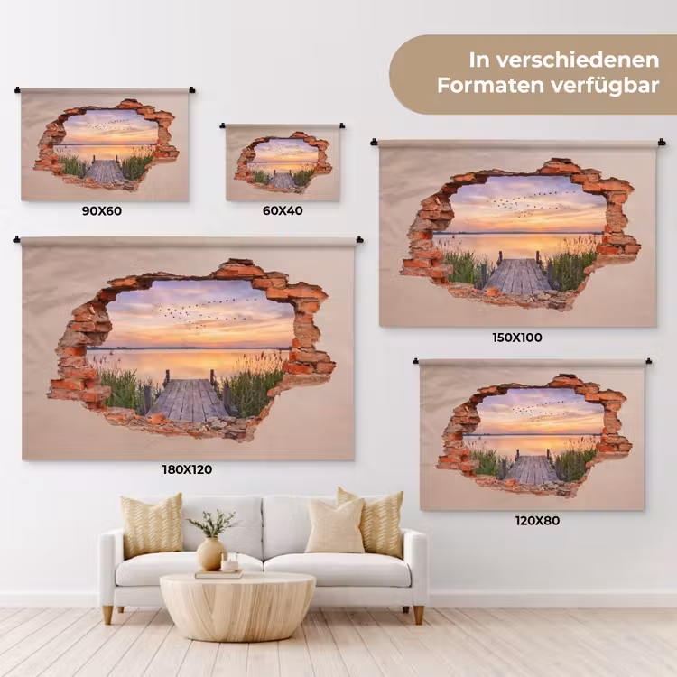 Wandteppich - Mauer – Landschaft – Illusion — 8