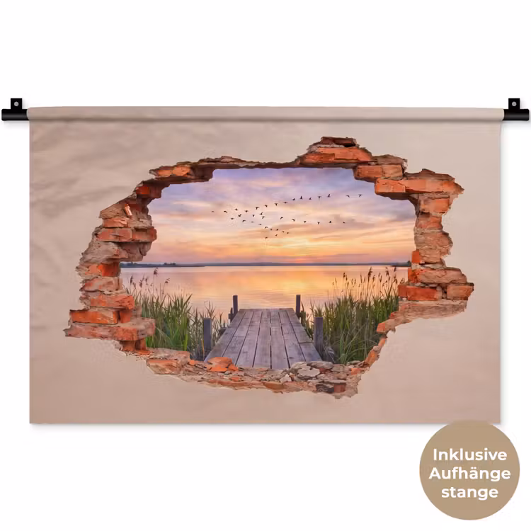 Wandteppich - Mauer – Landschaft – Illusion — 9