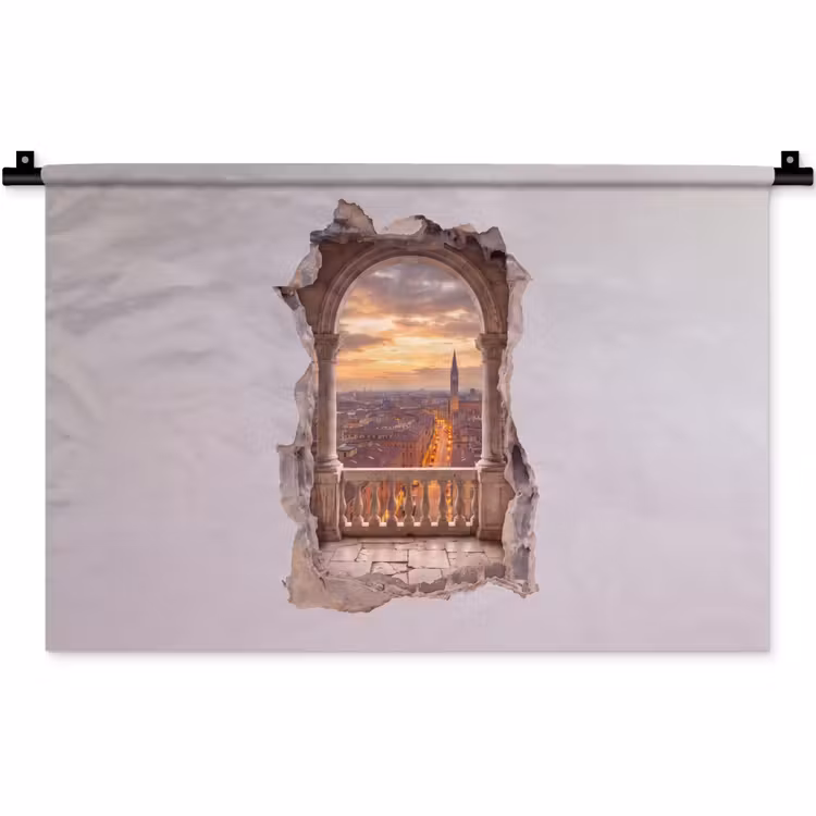Wandteppich - Stadt – Sonnenuntergang – Architektur — 1
