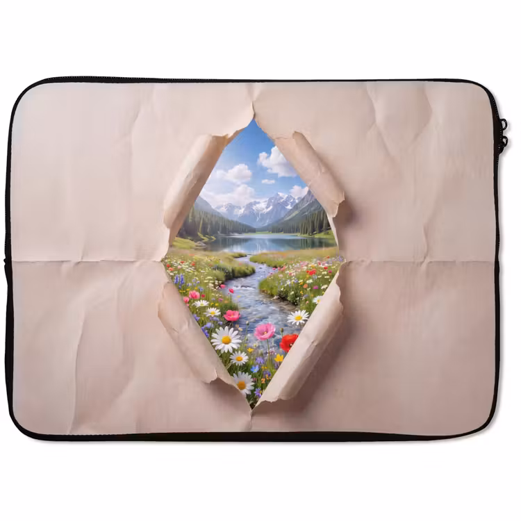 Laptop hülle - Blumen – Fluss – Landschaft — 1