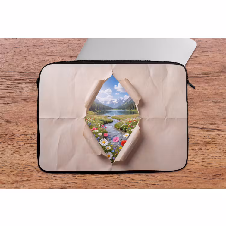 Laptop hülle - Blumen – Fluss – Landschaft — 2