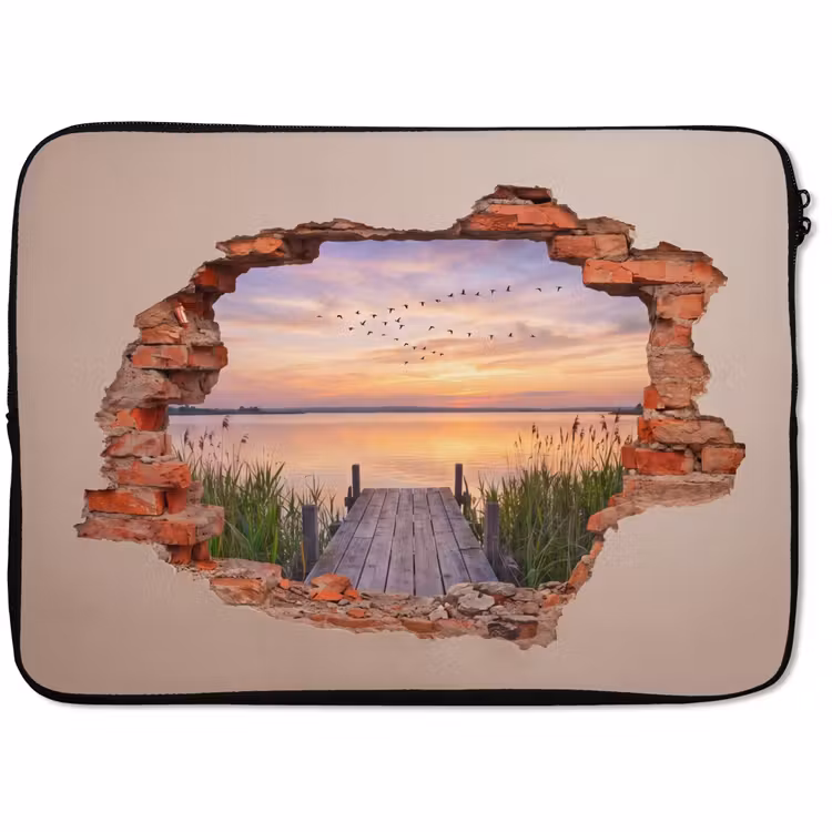 Laptop hülle - Mauer – Landschaft – Illusion — 1