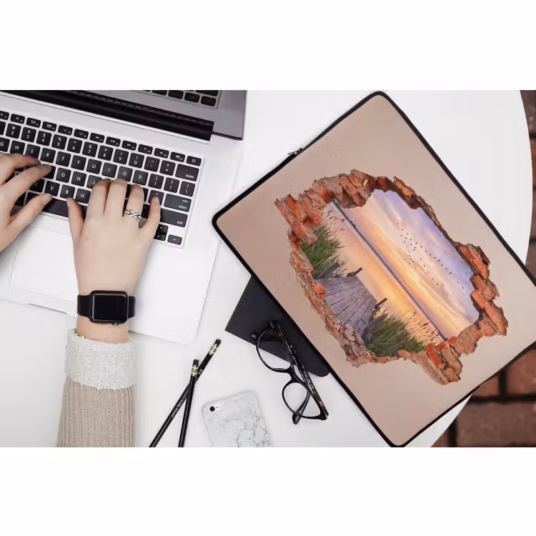 Laptop hülle - Mauer – Landschaft – Illusion — 3