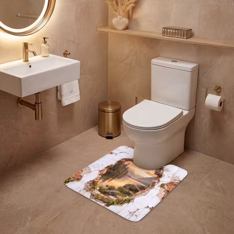 WC Vorleger - Mauer – Landschaft – Natur — 4