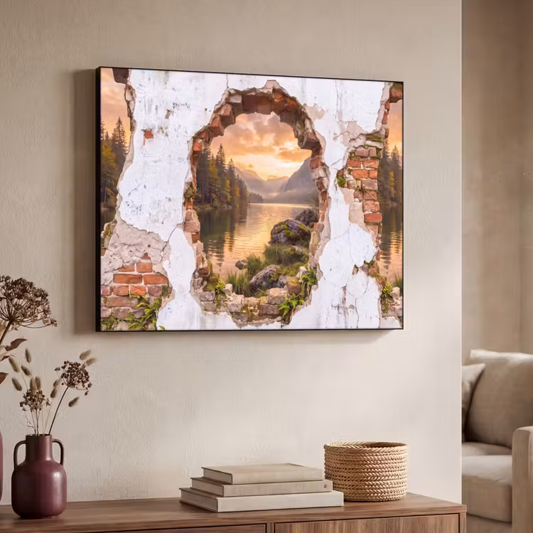 Art Frame - Mauer – Landschaft – Natur — 3