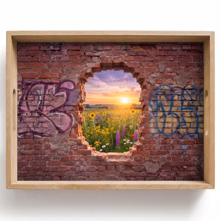 Tablett - Blumen – Feld – Natur — 1