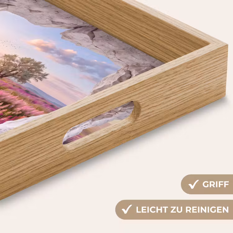 Tablett - Blumen – Weg – Natur — 5