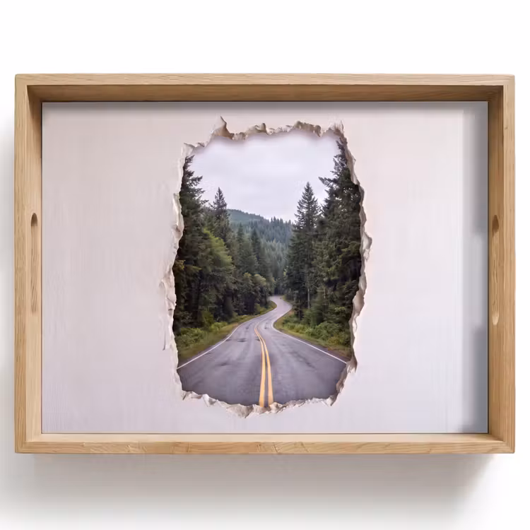 Tablett - Straße – Wald – Natur — 1
