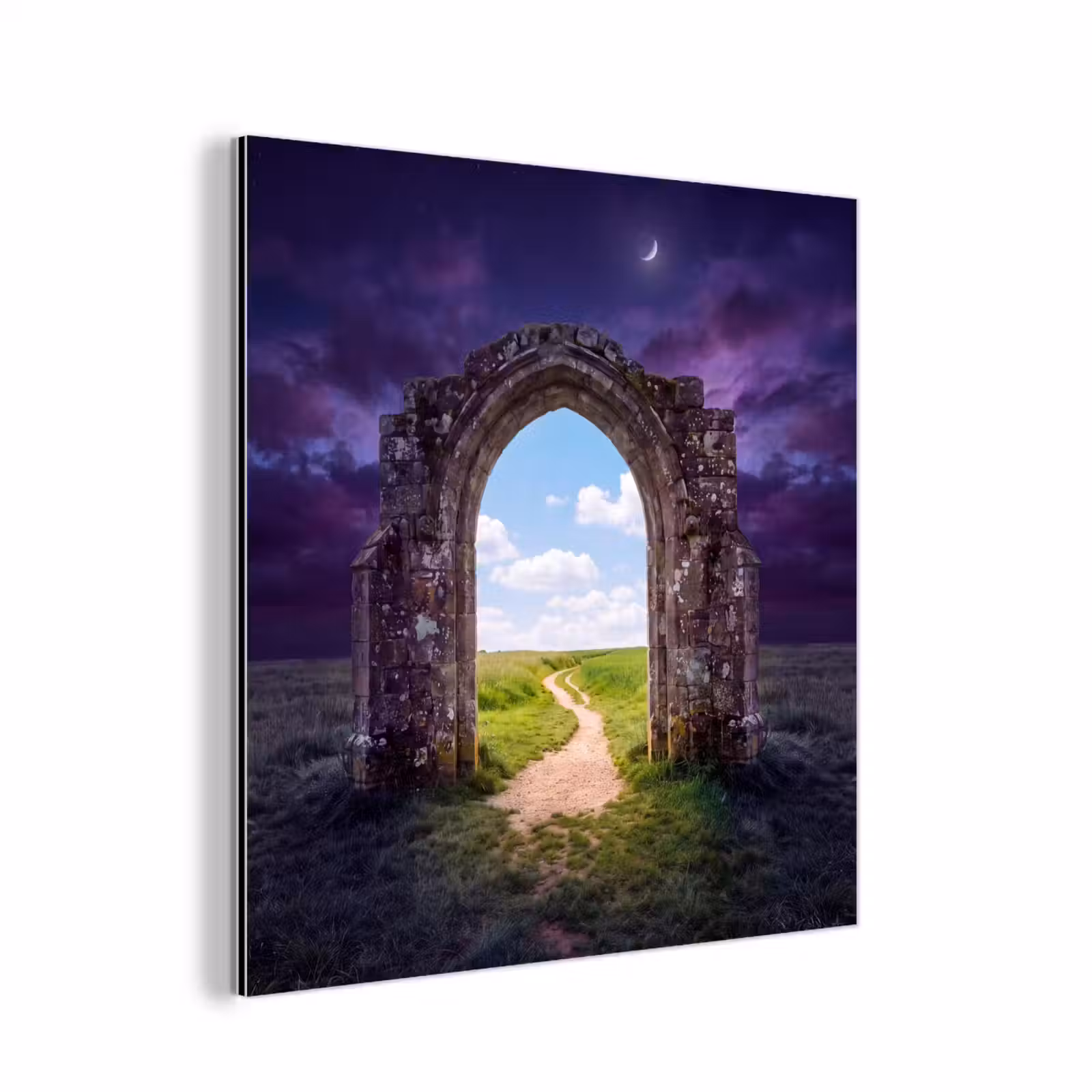 Alu-Dibond-Bild - Bogen – Landschaft – Kontrast — 1