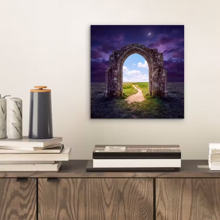 Alu-Dibond-Bild - Bogen – Landschaft – Kontrast — 2
