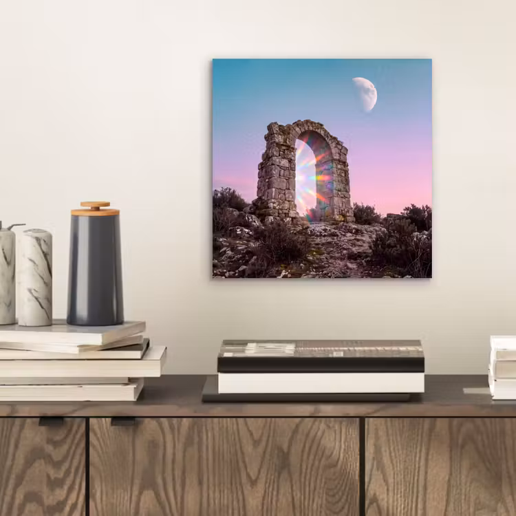 Alu-Dibond-Bild - Bogen – Regenbogen – Mond — 2