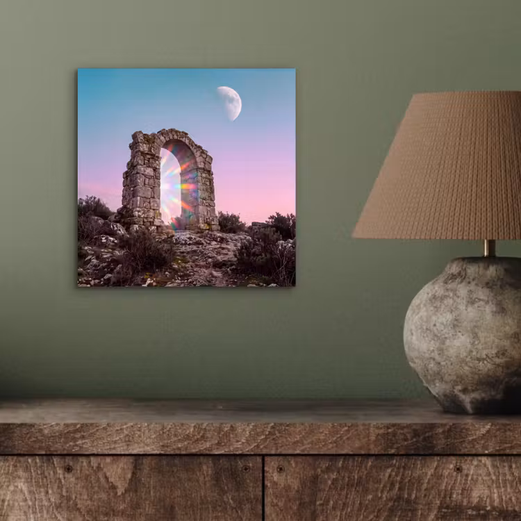 Alu-Dibond-Bild - Bogen – Regenbogen – Mond — 3